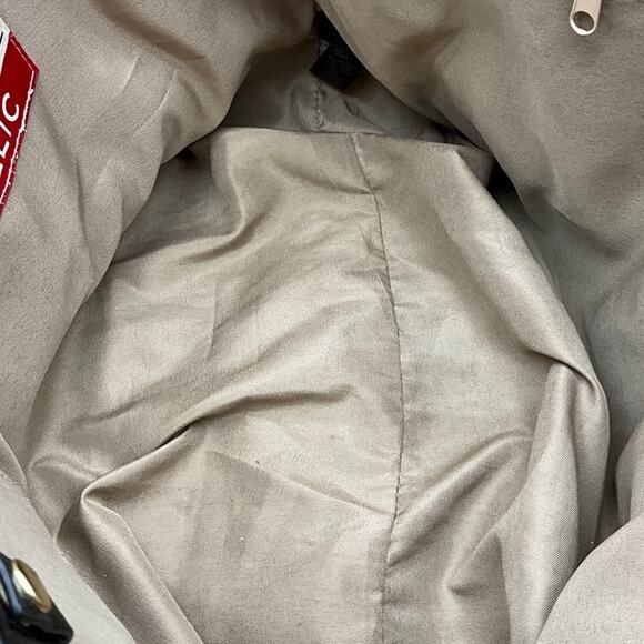 Relic Black Tan Pebbled Patchwork Faux Leather Boho Western Tote Purse - Picture 12 of 15